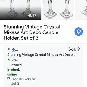 Mikasa lead crystal candleholders